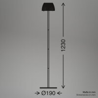 Stehleuchte Briloner 8 Watt LED Stehlampe Coffee Touch-Dimmer 124 cm