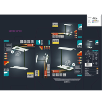 EGLO ARENAZA Tischleuchte Weiß LED Tischlampe induktive Ladestation  in Stufen schaltbar