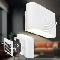 Akku-Wandlampe Akku-Leuchte, Weiß, 3 Watt, 270lm, 3000K, mit Bewegungsmelder – Briloner