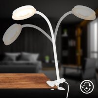 Klemmleuchte Briloner 3,2 Watt LED Klammerleuchte Weiß 350 Lumen