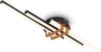 Deckenleuchte Briloner Frame 21 Watt LED Schwarz / Holz...