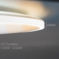 LED Deckenleuchte Sternenhimmel, Weiß, 22 Watt, dimmbar, CCT einstellbar – Briloner