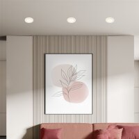 LED Einbauleuchten Gima, Weiß-Matt, 3x4,9W, 425lm, 3000K, Memory-Funktion, IP20 – Briloner
