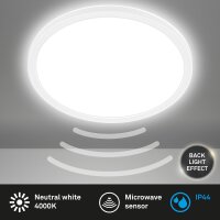 Briloner Move LED Deckenleuchte Weiß Ø29cm...