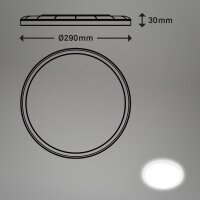 Briloner Move LED Deckenleuchte Weiß Ø29cm IP44 Sensor Backlight 18W 2400lm Neutralweiß