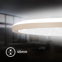 Deckenleuchte Briloner 22 Watt LED Sternenhimmel Deckenlampe Beige 37,5 cm