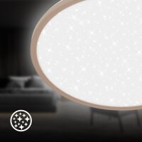 Deckenleuchte Briloner 22 Watt LED Sternenhimmel Deckenlampe Beige 37,5 cm
