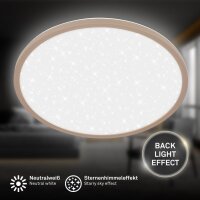 LED Deckenleuchte Sternenhimmel, Beige, 22 Watt, 3000lm,...