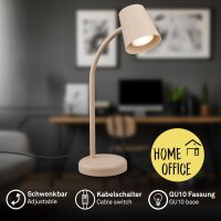 Tischleuchte, Beige, 9 Watt (exkl.), 24,5 x 38,5 cm – Briloner