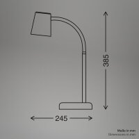 Tischleuchte, Beige, 9 Watt (exkl.), 24,5 x 38,5 cm – Briloner