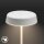 Akku-Tischleuchte Akku-Leuchte, Altweiß, 2 Watt, Touchdimmer, IP44, Ø 13 cm – Briloner