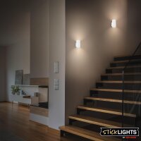 Akku-Leuchte Briloner 2 Watt LED Weiß Wandlampe TouchdimmerWandleuchte Montage ohne Bohren