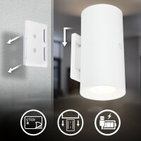 Akku-Leuchte Briloner 2 Watt LED Weiß Wandlampe TouchdimmerWandleuchte Montage ohne Bohren