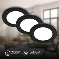 Einbauleuchte Briloner 3 x 6 Watt LED Schwarz Einbauspots...