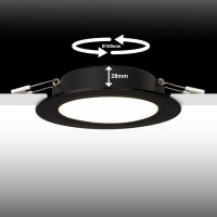 Einbauleuchte Briloner 3 x 6 Watt LED Schwarz Einbauspots Neutralweiß