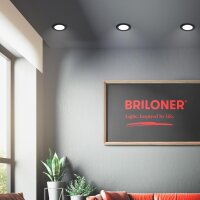 Einbauleuchte Briloner 3 x 6 Watt LED Schwarz Einbauspots Neutralweiß