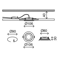 Einbauleuchten Briloner 3 x 4,8 Watt LED Weiß...