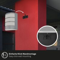 Akku-Leuchte Briloner Wandlampe 5,8 Watt LED Chrom-matt Timer Touchdimmer IP44