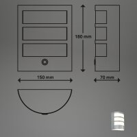 Akku-Leuchte Briloner Wandlampe 5,8 Watt LED Chrom-matt Timer Touchdimmer IP44