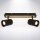 Strahler Briloner 2er Spot Deckenleuchte Holz Schwarz GU10 Deckenlampe