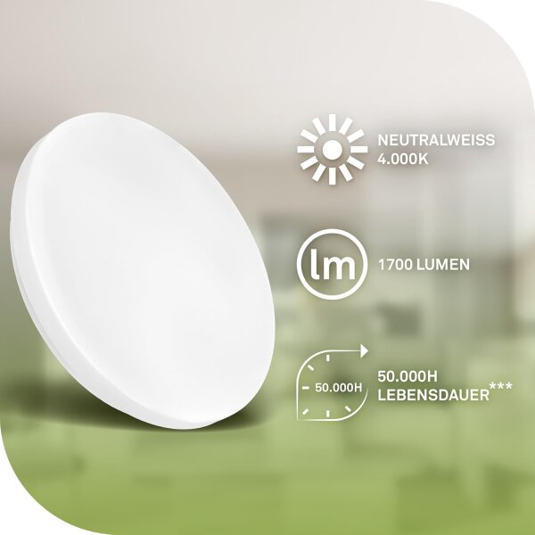 Deckenleuchte Briloner 8 Watt LED Ultraenergieeffizient Deckenlampe 29 cm