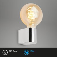 Spiegelleuchte Briloner Wandleuchte E27 Fassung Badlampe...