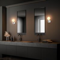 Spiegelleuchte Briloner Wandleuchte E27 Fassung Badlampe Chrom Wandlampe