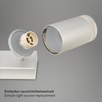 4-flammiger Deckenspot 4er Strahler, Chrom-Matt, 4x9W, GU10-Fassung, Glas – Briloner