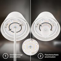 Briloner Calida 3-in-1 LED Akku-Tischleuchte RGBW Dimmbar IP44 Weiß Höhenverstellbar (7510-016)