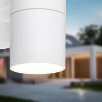 Außenleuchte Briloner Wandlampe Weiß 2 x GU10 Fassung IP54 Wandleuchte Gartenlampe