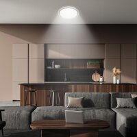 Deckenleuchte Briloner 15 Watt LED Deckenlampe Umbrasand Backlight