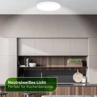Deckenleuchte Briloner 14 Watt LED Deckenlampe Ultraenergieeffizient 3000Lumen 42 cm Backlight