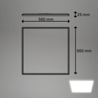 Deckenleuchte Briloner 45 Watt LED Deckenlampe 56 x 56 cm