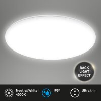 Badleuchte Briloner 24 Watt LED IP54 Deckenlampe 29 cm...