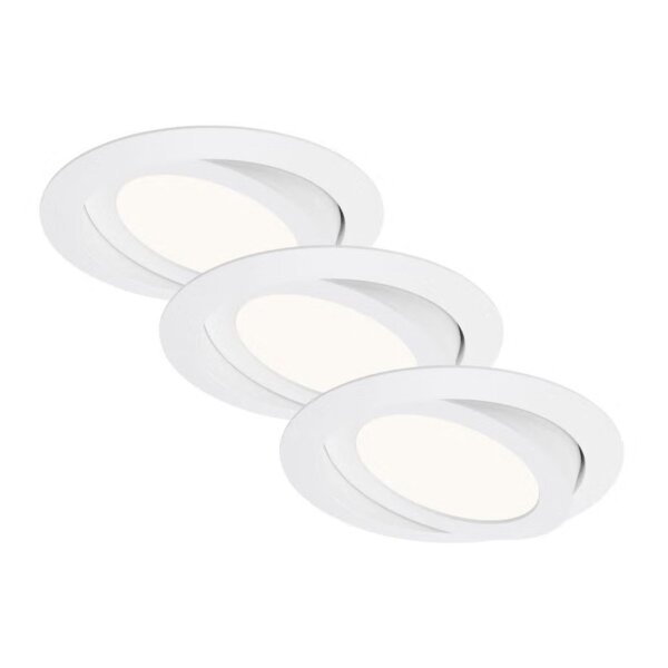 Einbauleuchten Briloner 3 x 8 Watt LED Weiß Einbauspots 800 Lumen 4000K