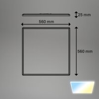 LED Deckenleuchte, Weiß, 45 Watt, 6000lm, 2700 – 6500K, dimmbar, CCT einstellbar – Briloner