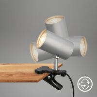 Klemmleuchte Briloner GU10 Fassung Klammerleuchte Chrom-matt