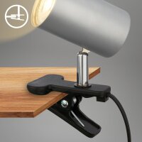 Klemmleuchte Briloner GU10 Fassung Klammerleuchte Chrom-matt