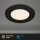 LED Einbaulampe, Schwarz, Bohrloch 10 cm, 6 Watt, 650lm, 3000K, IP44, Ø 11,5 cm – Briloner