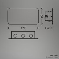 Akku-Leuchte Briloner 2 Watt LED Weiß Wandlampe Touchdimmer Wandleuchte indirektes Licht