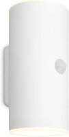 Akku-Leuchte Briloner Wandlampe 8,5 Watt LED Weiß Bewegungsmelder, Dämmerungssensor IP44 Wandleuchte