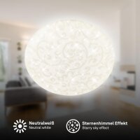 Deckenleuchte Briloner 15 Watt LED Sternenhimmel florales...