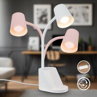 Tischleuchte Briloner Schreibtischlampe mit Organizer Weiß Tischlampe