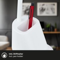 Tischleuchte Briloner Schreibtischlampe mit Organizer Weiß Tischlampe