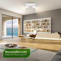 Strahler Briloner 2 x 2,5 Watt LED GU10 Spot Ultraenergieeffizient Weiß Deckenlampe