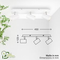 Strahler Briloner 3er Spot Weiß GU10 2,5 Watt LED Ultraenergieeffizient Deckenlampe