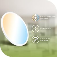 Deckenleuchte Briloner 14,2 Watt LED Panel Deckenlampe 42...