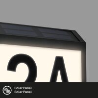 Solarleuchte Briloner Wandlampe 0,5 Watt LED Schwarz Hausnummer-Leuchte Wandleuchte IP44