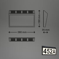 Solarleuchte Briloner Wandlampe 0,5 Watt LED Schwarz Hausnummer-Leuchte Wandleuchte IP44