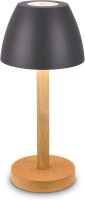 Akku-Leuchte Briloner 2,5 Watt LED Tischleuchte mit Holz...